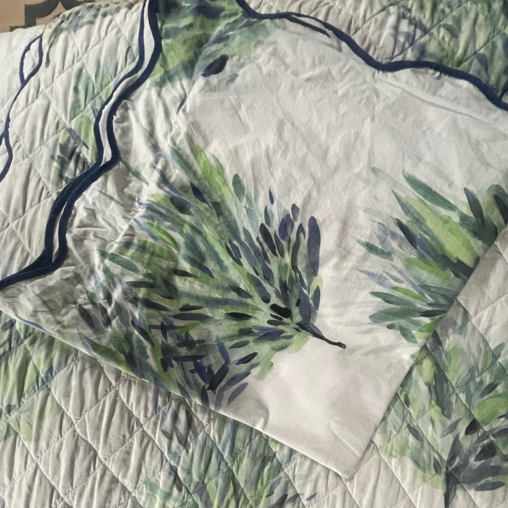 Matouk coverlet with 1 Euro and 2 King Shams